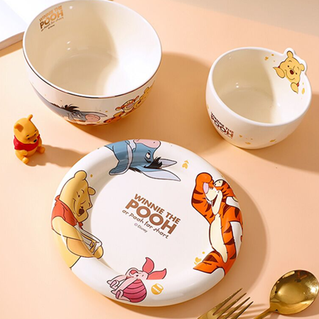 ディズニー くまのプーさん 20.5cm セラミックプレート ホワイト