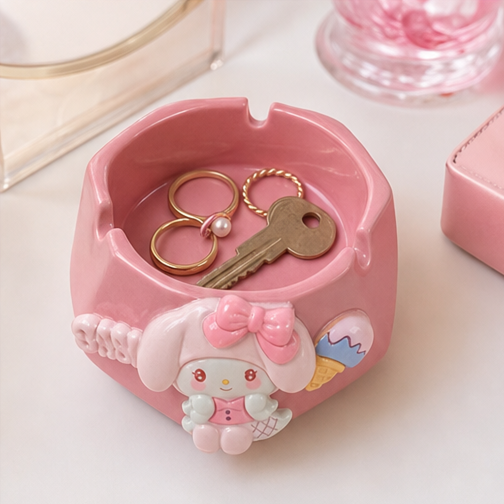 マイメロディ 立体陶器アッシュトレイ ピンク