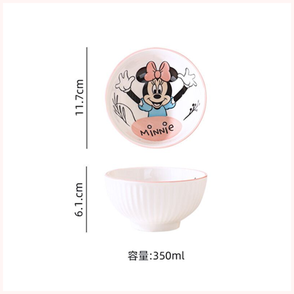 ディズニー ミッキー＆ミニー 350ml セラミックライスボウル 2個セット