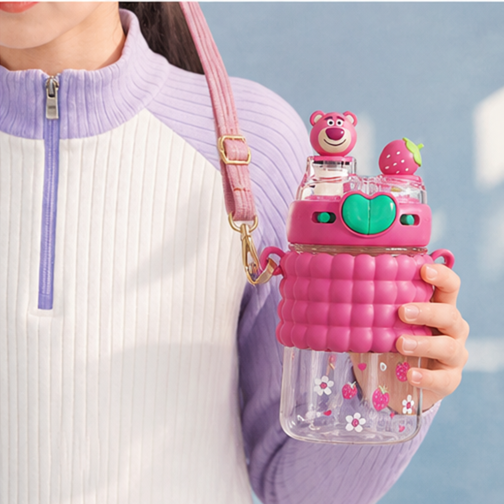 ディズニー／ピクサー ロッツォ 580ml 電話型 2WAYストローボトル ピンク