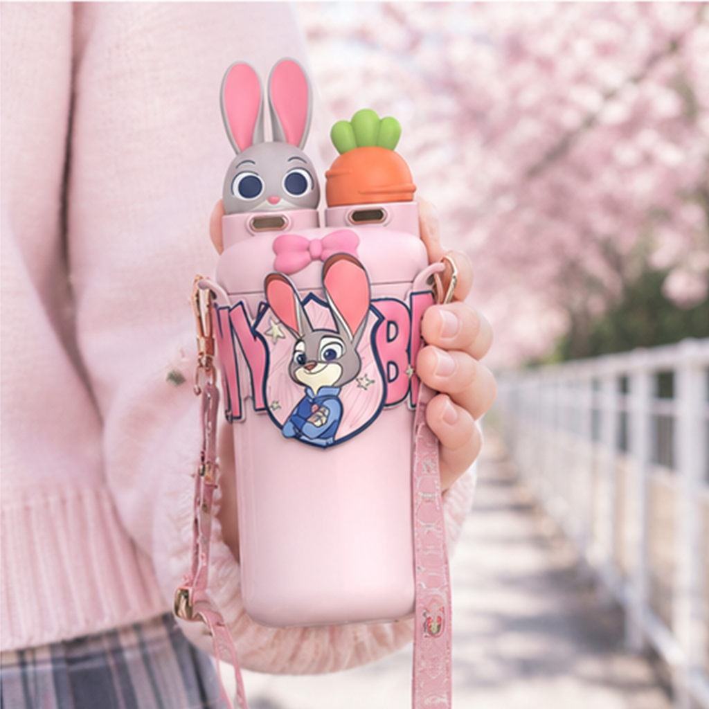 ディズニー ズートピア ジュディ 700ml ストロー付き保冷タンブラー ピンク