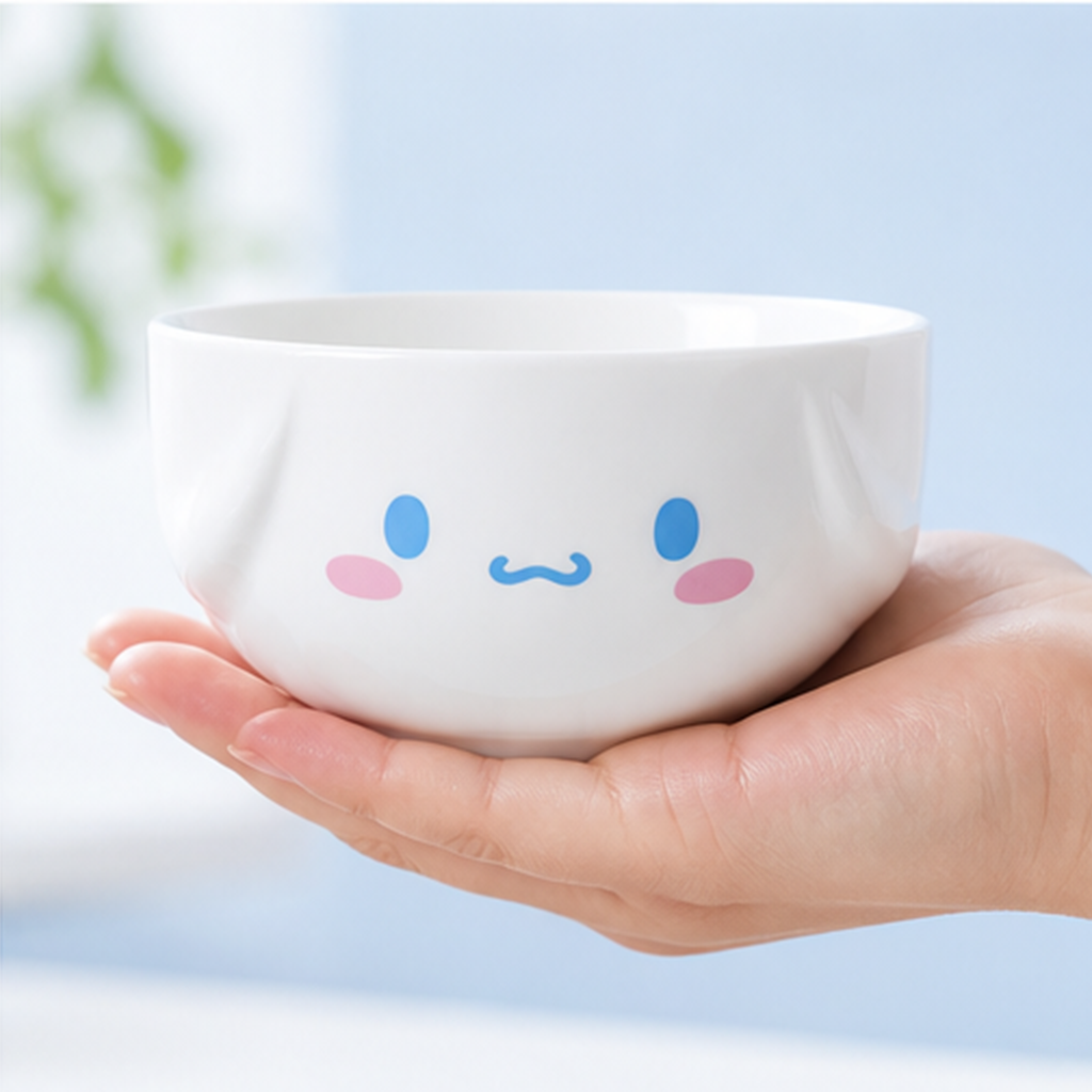 サンリオ シナモロール 435ml 立体フェイス セラミックボウル