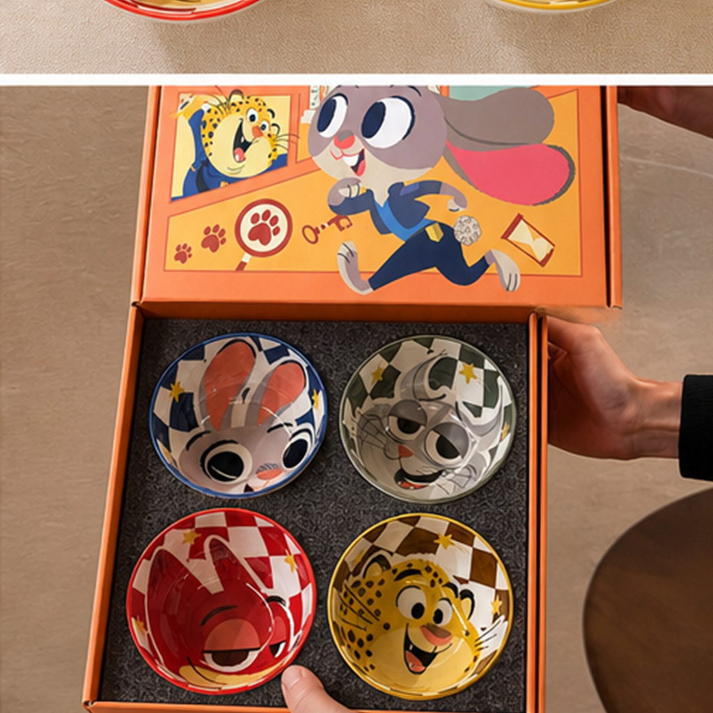 ディズニー ズートピア キャラクターセラミックボウル 4個ギフトセット