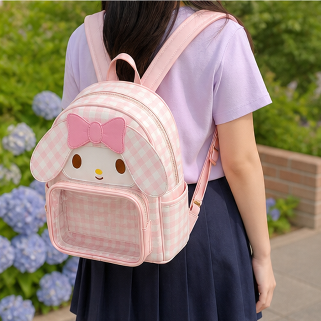 マイメロディ ピンクギンガム痛バッグリュック（大）