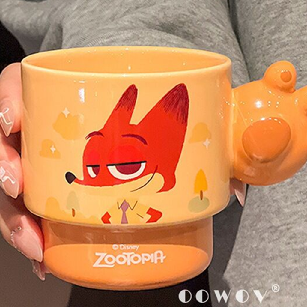 ディズニー ズートピア ニック 肉球ハンドル セラミックマグ 300ml オレンジ