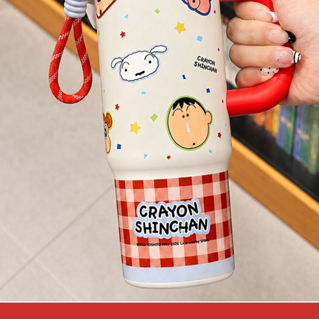クレヨンしんちゃん 810ml 2WAY 保温ストロータンブラー レッド