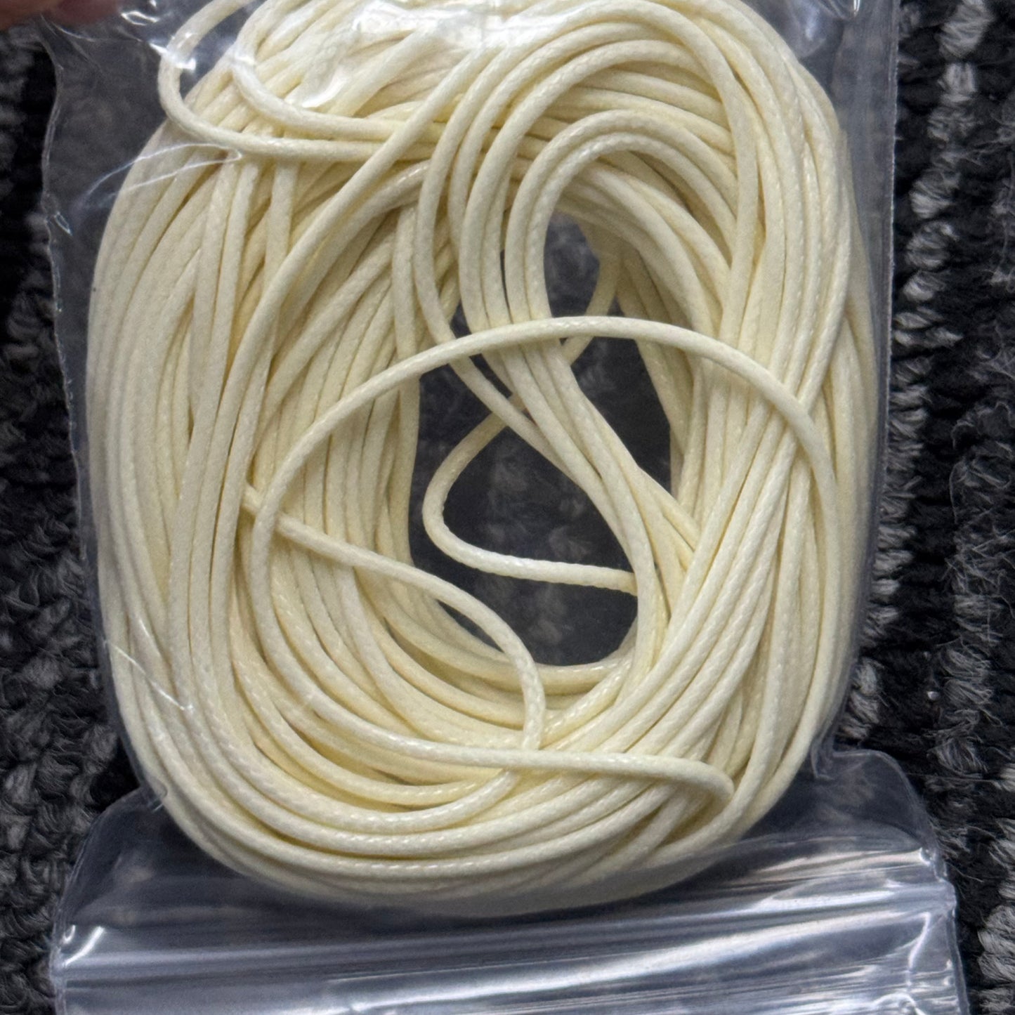1-2mm/10m-5mワックス糸フェイクスキンひもビーズ材料