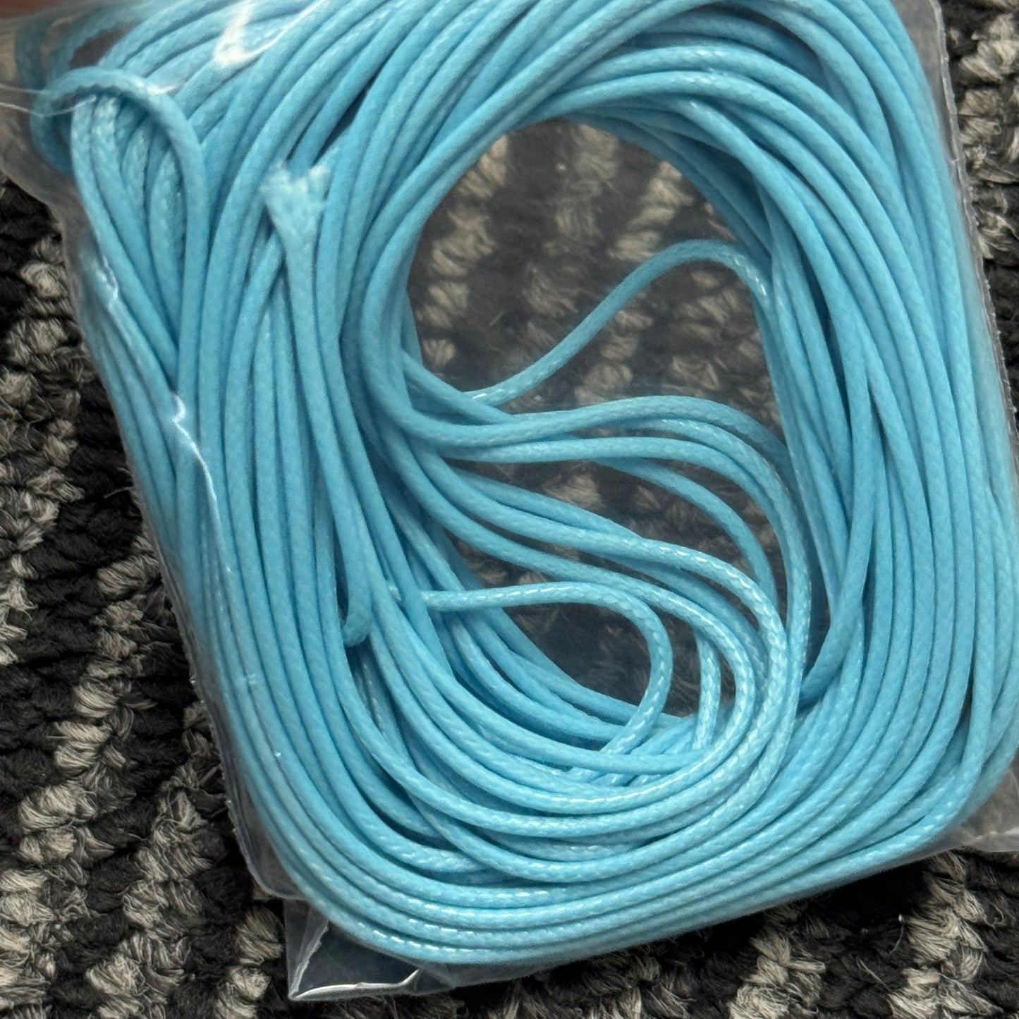 1-2mm/10m-5mワックス糸フェイクスキンひもビーズ材料