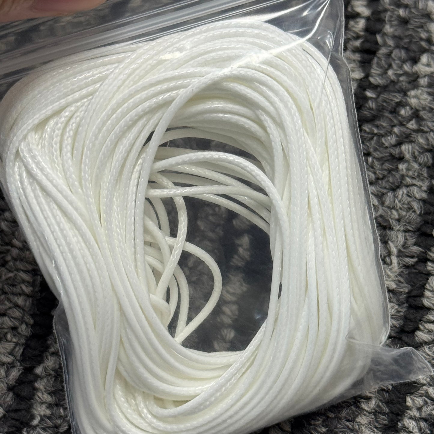 1-2mm/10m-5mワックス糸フェイクスキンひもビーズ材料