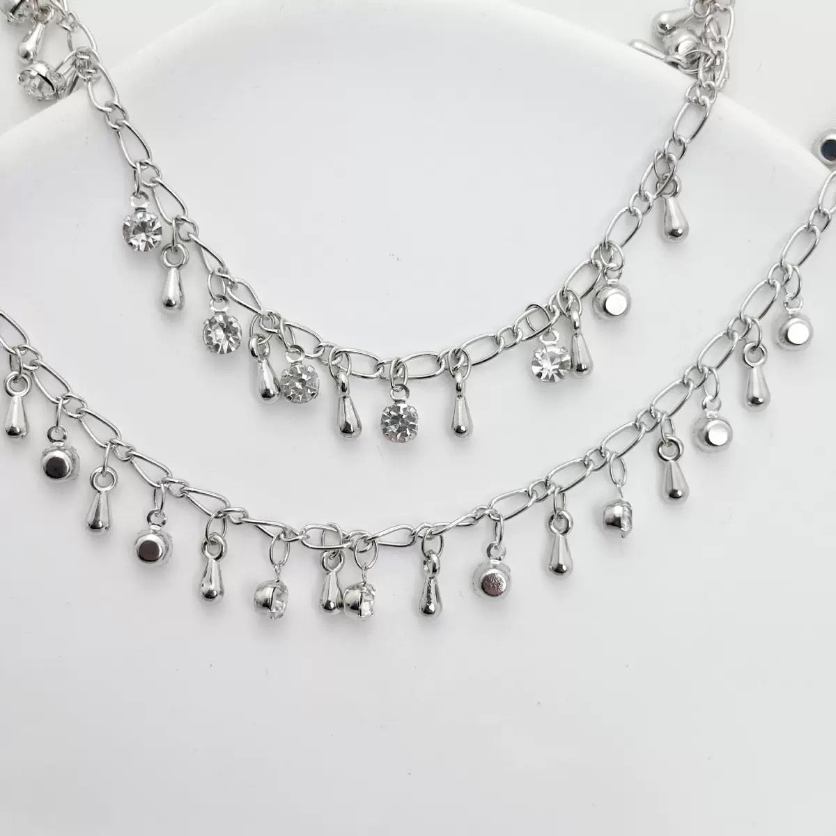 1m DIYチェーン付きダイヤモンドブレスレット テレビ電話用アクセサリー