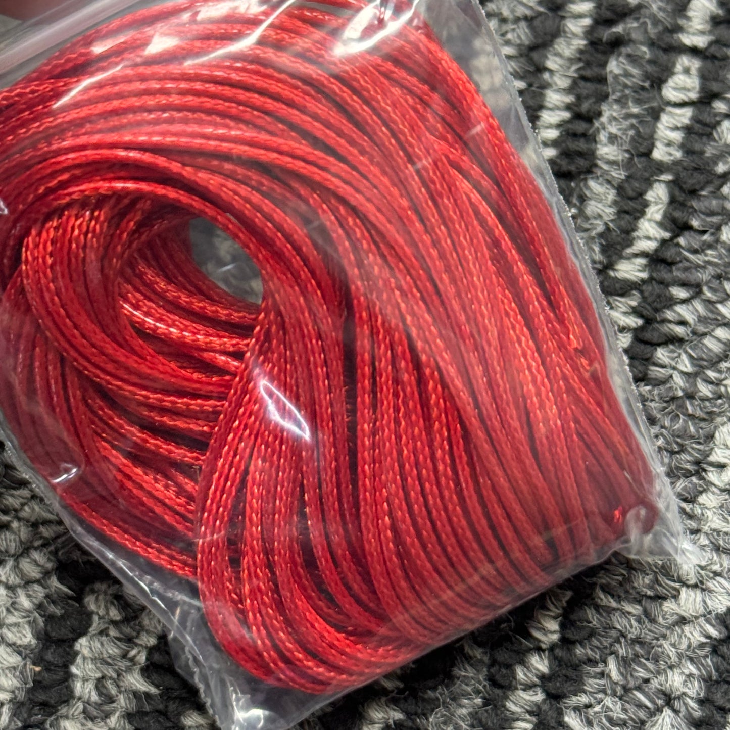 1-2mm/10m-5mワックス糸フェイクスキンひもビーズ材料