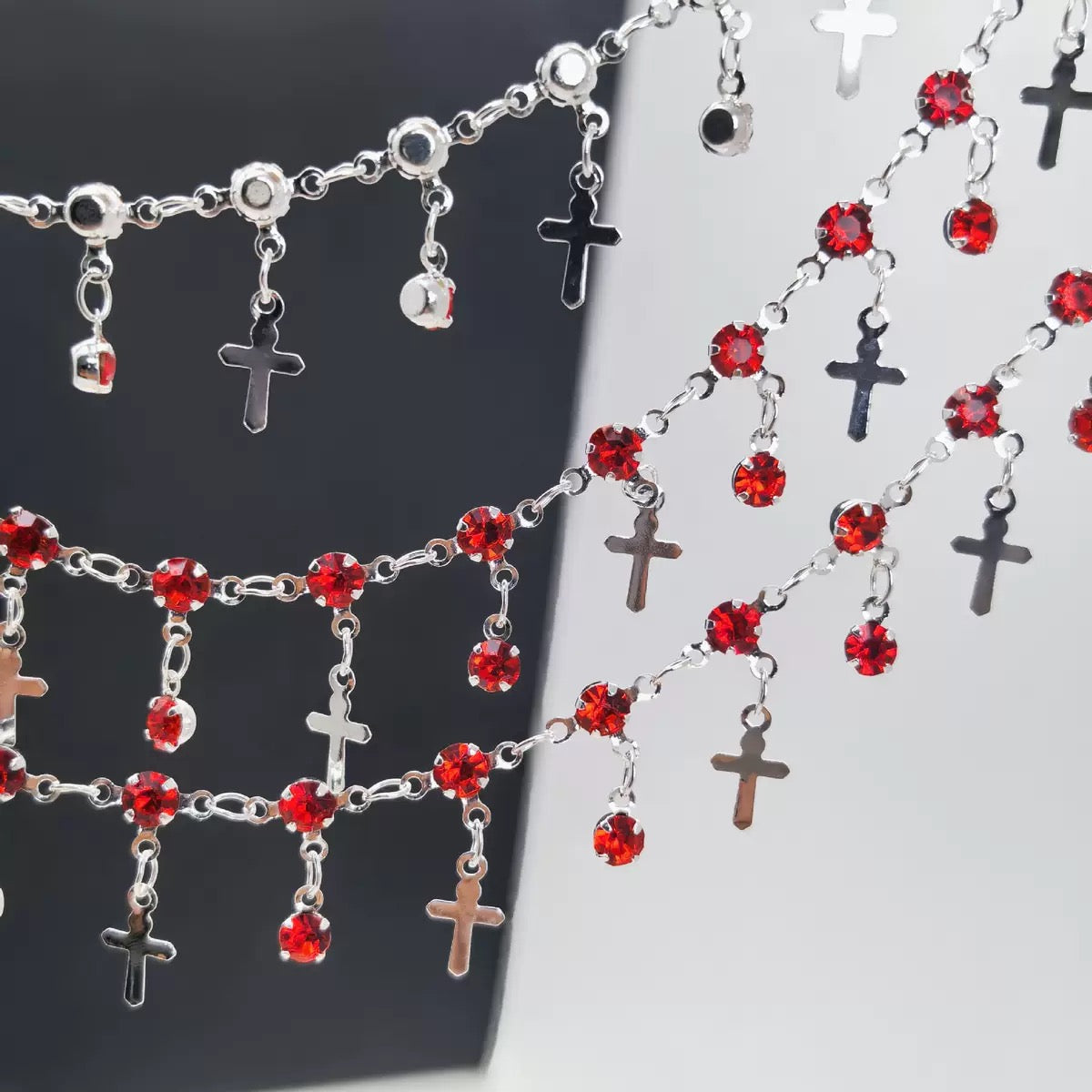 1m DIYチェーン付きダイヤモンドブレスレット テレビ電話用アクセサリー