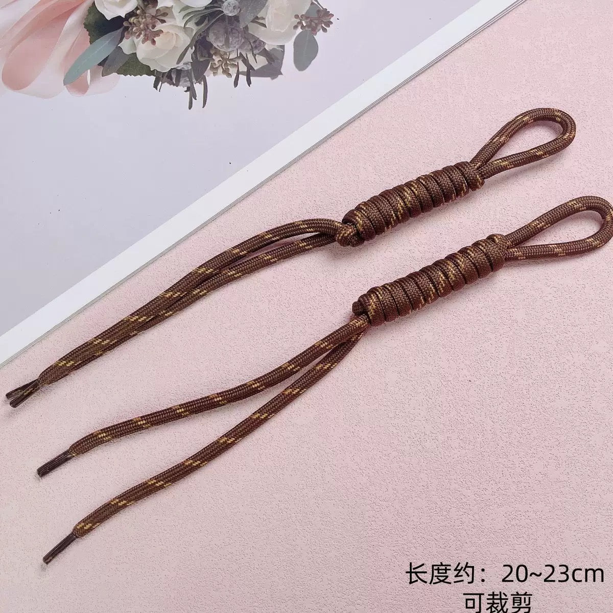 DIY手編みロープのバッグ飾りキーホルダー