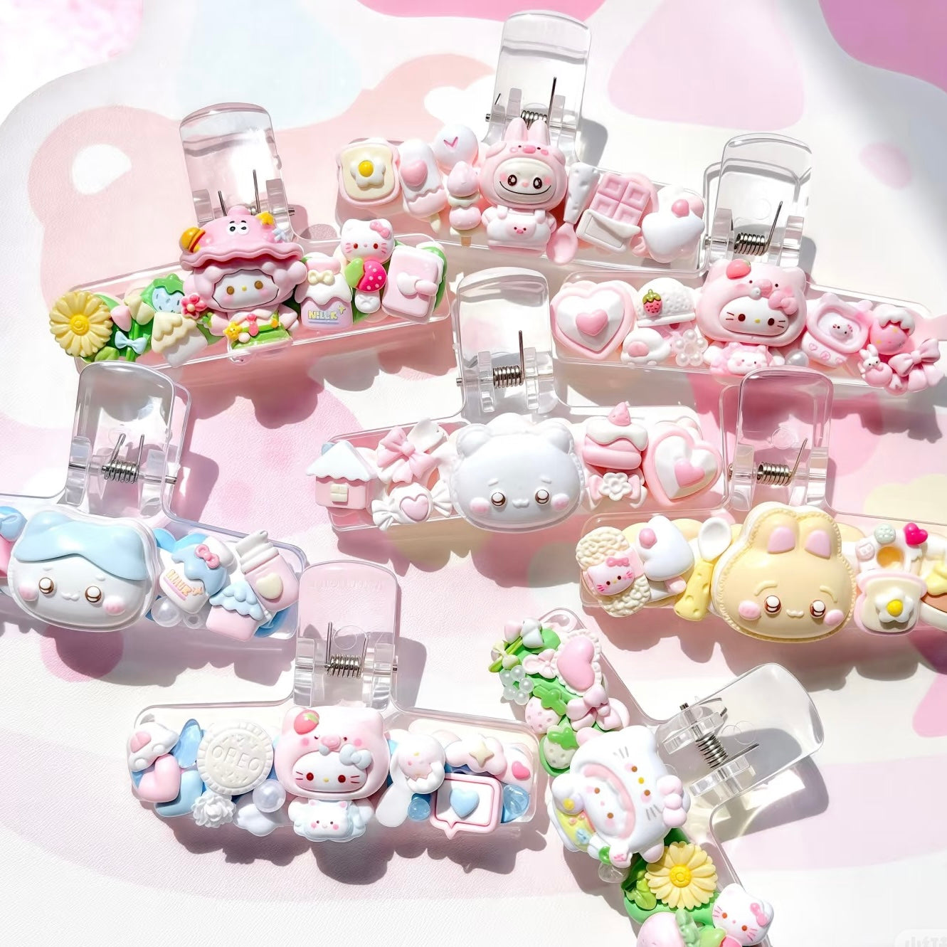 5Pcs透明ゼリー色のアクリル資料フォルダー