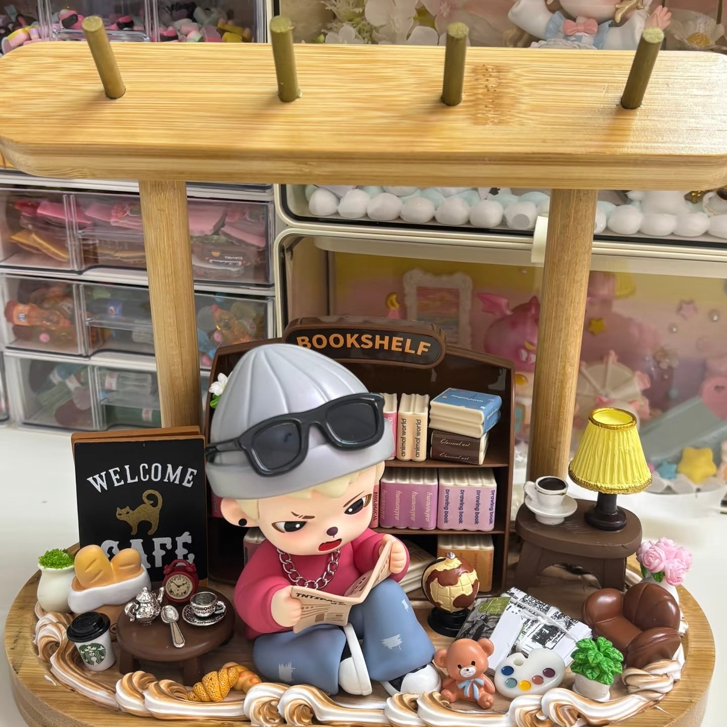 DIY玄関の木製鍵置き収納箱