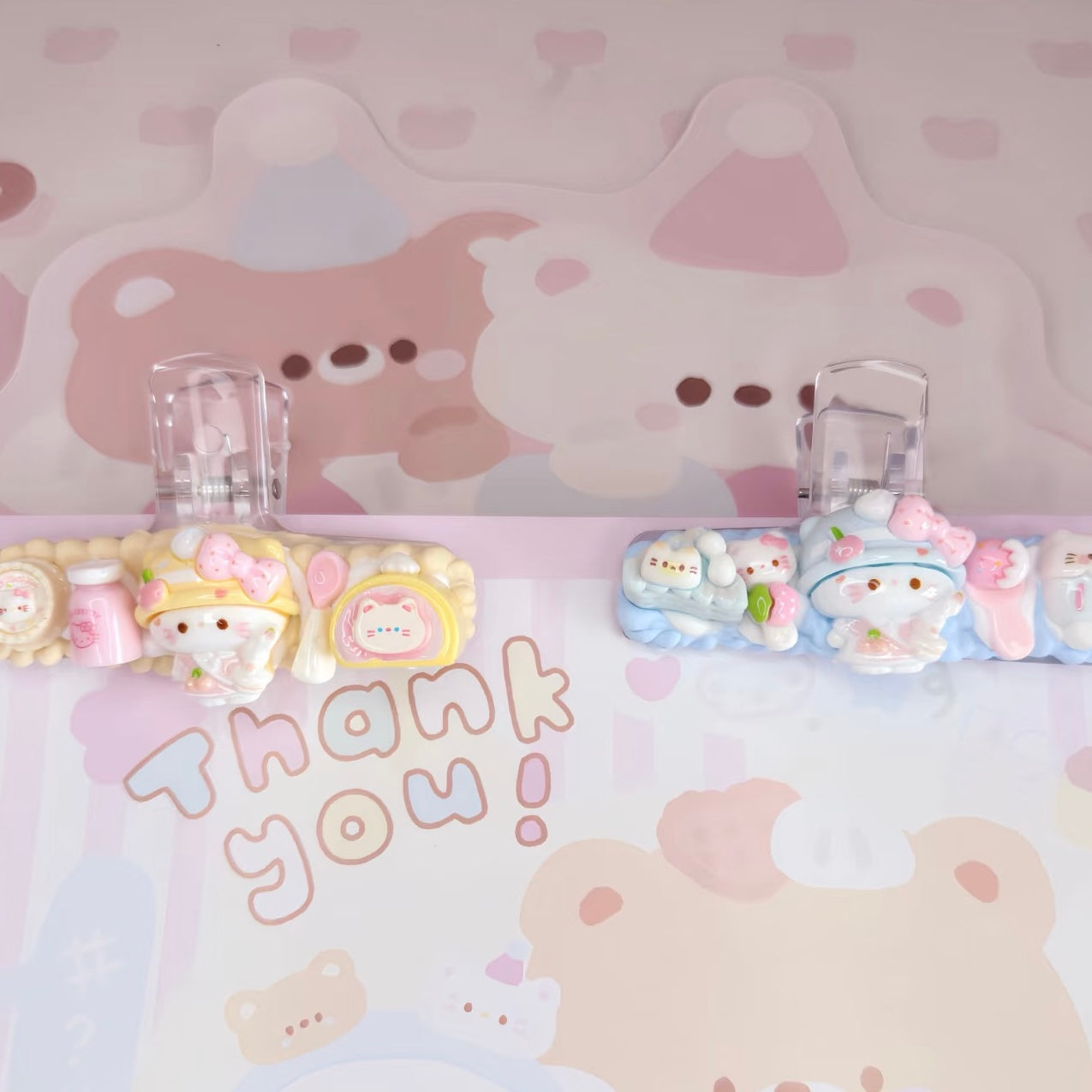 5Pcs透明ゼリー色のアクリル資料フォルダー