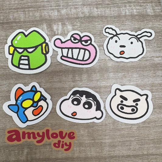 アニメ刺繍布貼りDIYパーツ