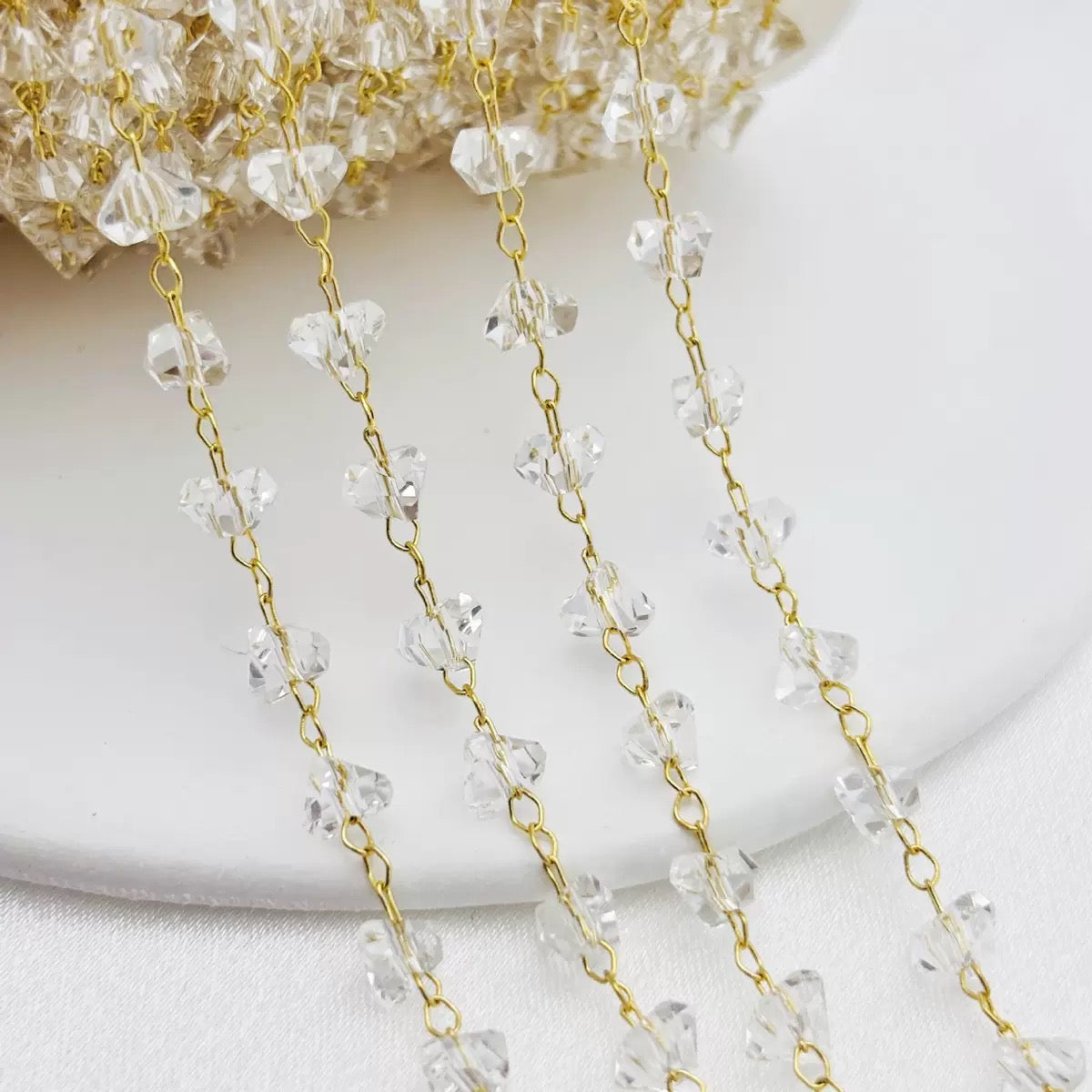 1m DIYチェーン付きダイヤモンドブレスレット テレビ電話用アクセサリー