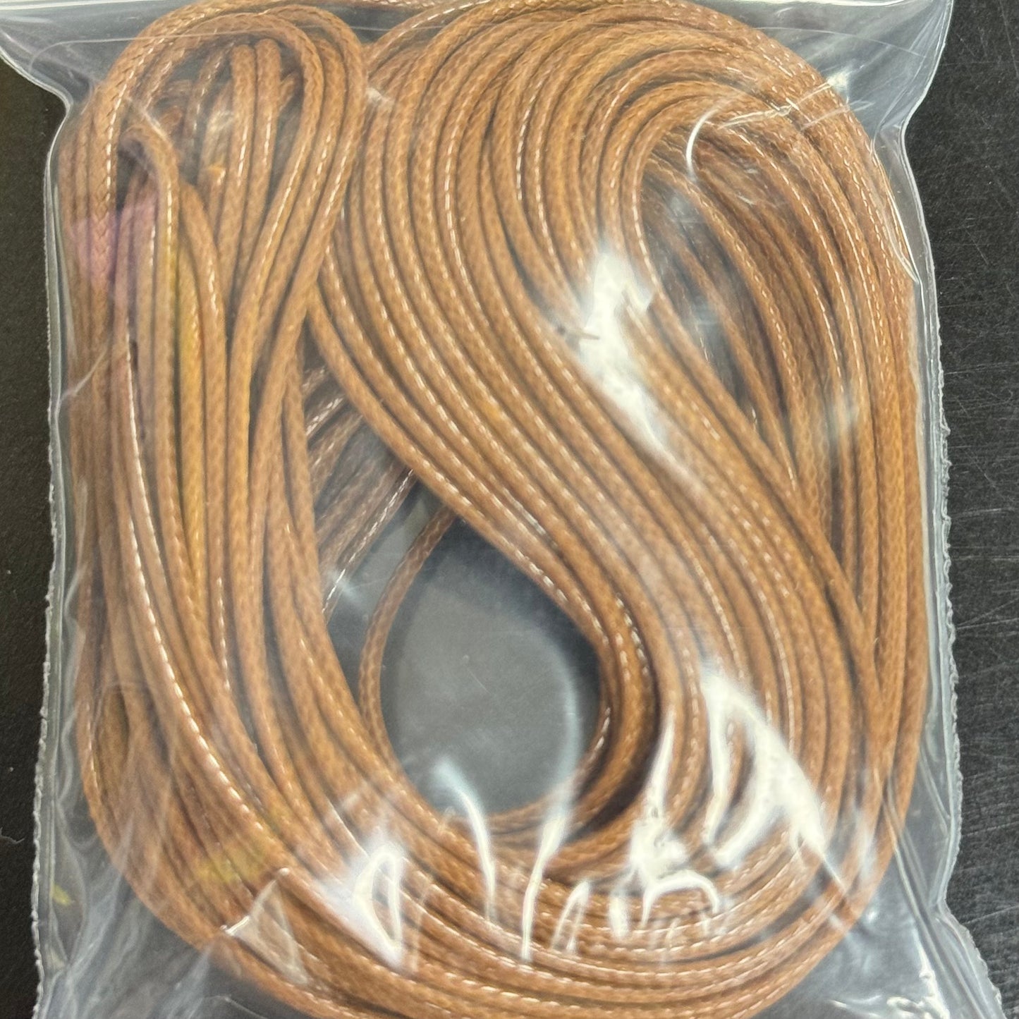 1-2mm/10m-5mワックス糸フェイクスキンひもビーズ材料