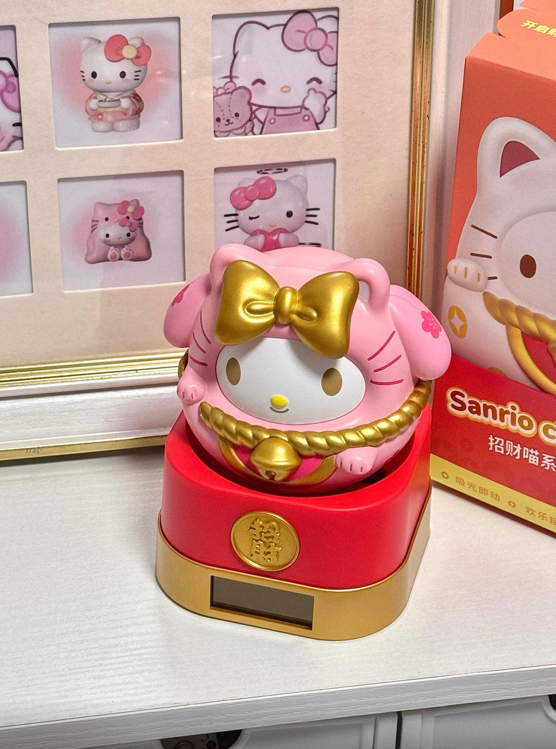 リオキャラクターズ 招き猫に光動楽シリーズ ブラインドボックス フィギュア かわいい トレンドトイ 置物 ギフト