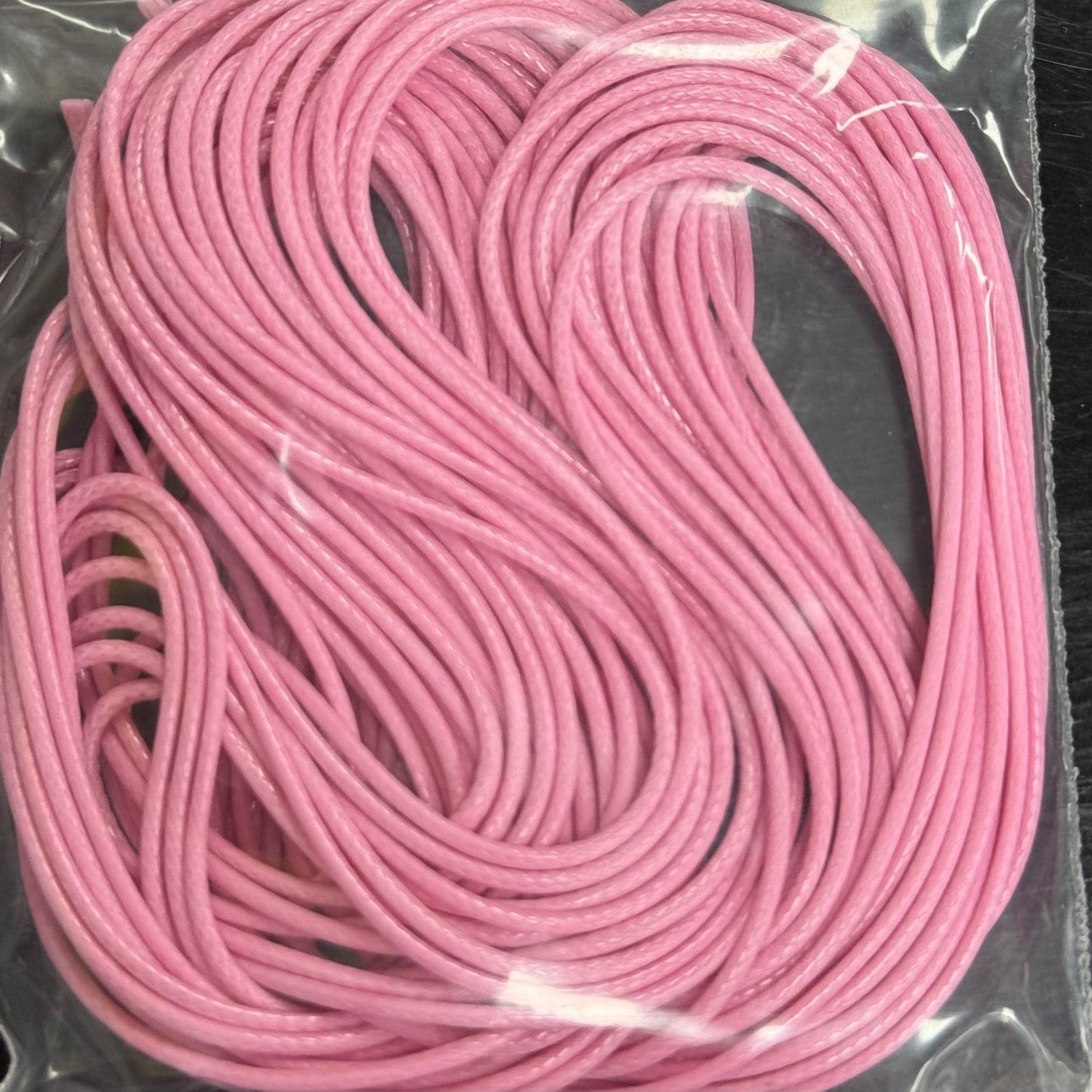 1-2mm/10m-5mワックス糸フェイクスキンひもビーズ材料