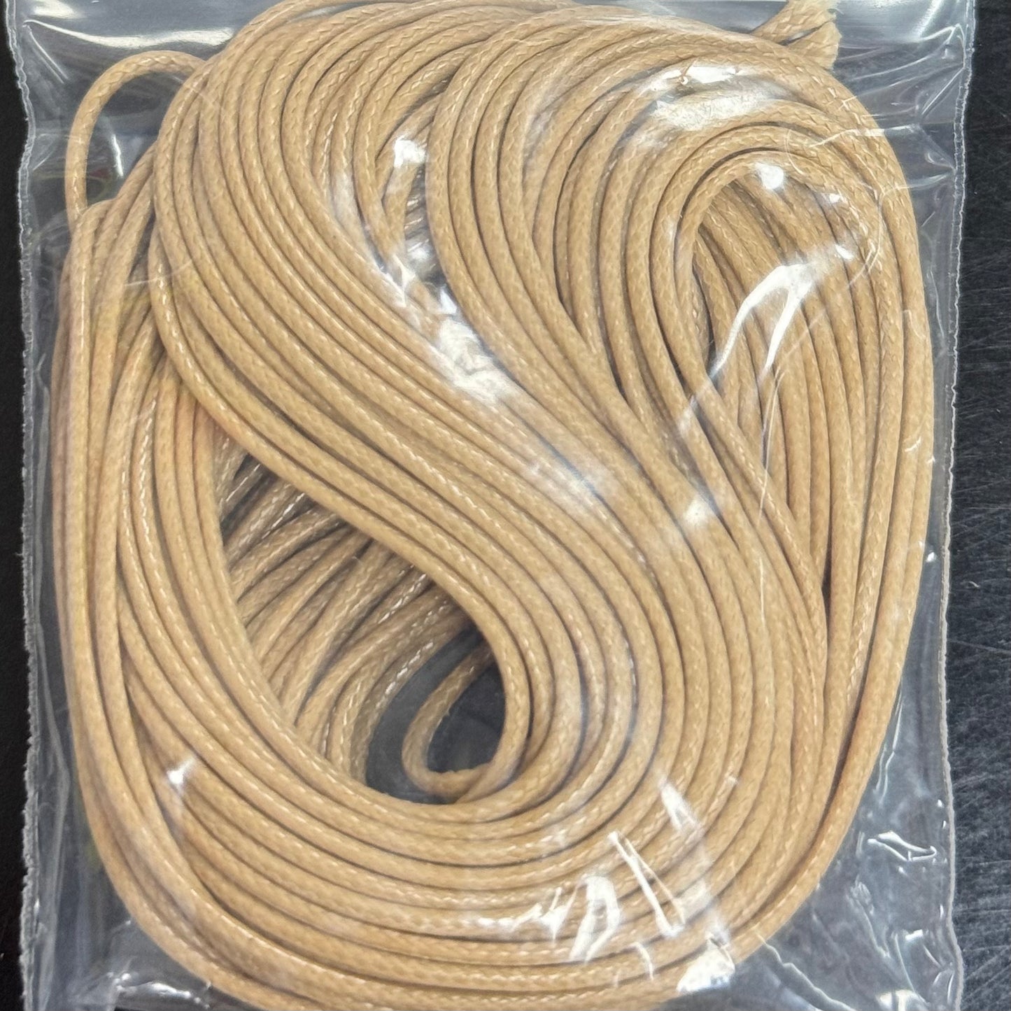 1-2mm/10m-5mワックス糸フェイクスキンひもビーズ材料