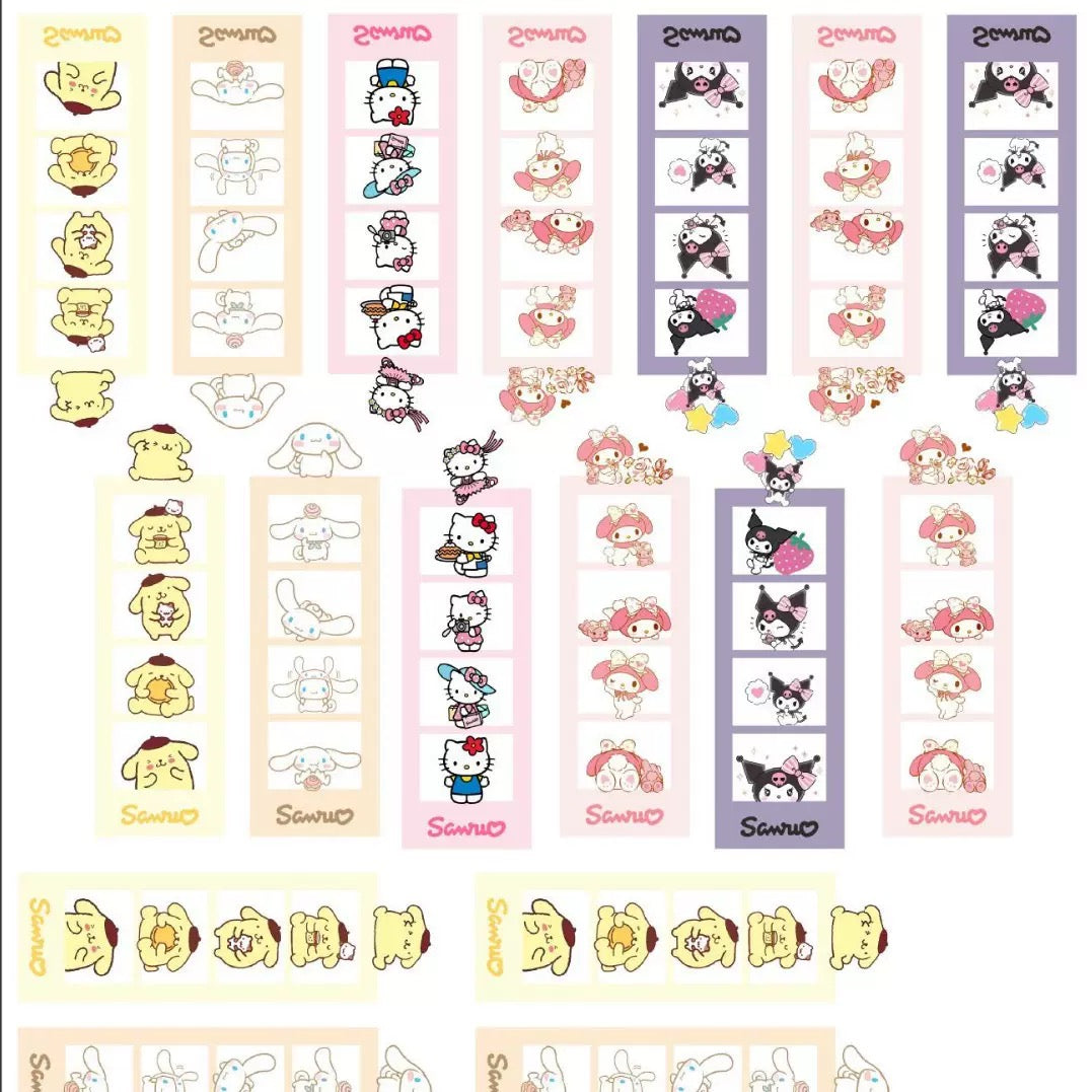 12.4x4cmキャラクターのアクリルブックマーク（10pcs-2種類から選べます）