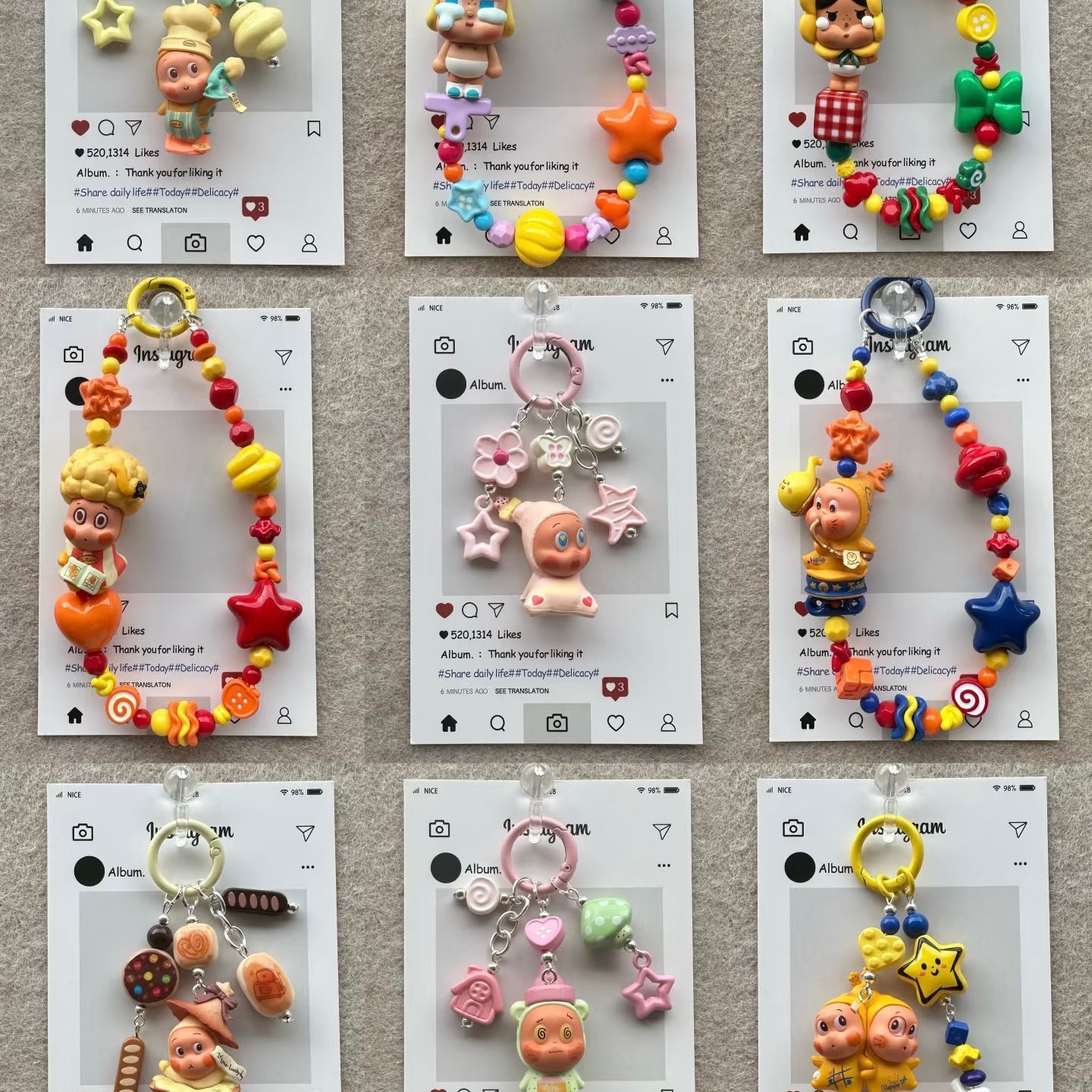 手作りストラップ