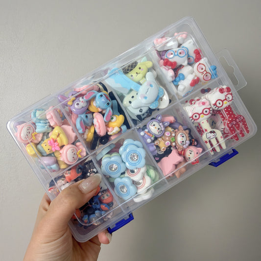 8箱（12箱）付き〜デコパーツ-アクリル板詰め放「デコパだけ」