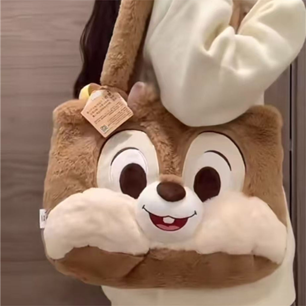 チップ＆デール もこもこフェイスショルダーバッグ