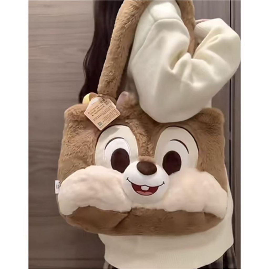チップ＆デール もこもこフェイスショルダーバッグ
