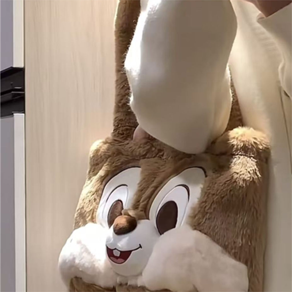チップ＆デール もこもこフェイスショルダーバッグ